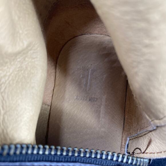 Frye Women's Molly Button Smoke Brown Leather Riding Boot Size US 8.5 - Picture 12 of 14